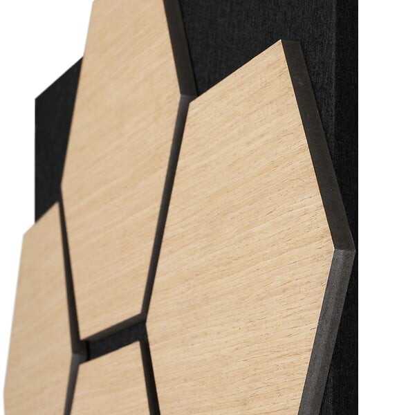 TECTAKE - Lot 6 panneaux acoustiques muraux en mdf avec placage en bois marron chêne 76x62x1cm - large