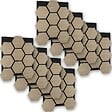 TECTAKE - Lot 8 panneaux acoustiques aspect bois en mdf avec placage chêne foncé 76 x 62 x 1,8 cm absorption acoustique efficace - vignette