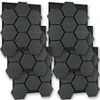 TECTAKE - Lot 6 panneaux acoustiques en mdf chêne noir absorption en feutre nid dabeille - vignette