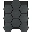 TECTAKE - Lot 6 panneaux acoustiques en mdf chêne noir absorption en feutre nid dabeille - vignette