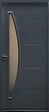 GD MENUISERIES - Porte d'entree acier Vitrée, LUNA gris anthracite RAL 7016, H215xL90 p, Droit Cotes Tableau - vignette