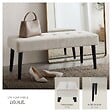 TECTAKE - banc rembourré motif matelassé en velours taupe pieds acier stable 95x38x45 cm - vignette