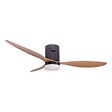 JOCCA - Ventilateur de Plafond lumière LED 40W Noir Silencieux 3Pales Effet bois 6Vitesses Télécommande Mode Été Hiver Minuterie Jocca - vignette