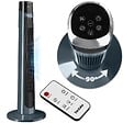 TECTAKE - Ventilateur colonne silencieux 3 modes 3 vitesses fonction oscillation 90° gris anthracite 32 x 93 cm - vignette