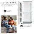 TECTAKE - Moustiquaire avec cadre en aluminium pour portes, 210 x 95 cm gris anthracite - vignette