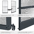 TECTAKE - Moustiquaire avec cadre en aluminium pour portes, 210 x 95 cm gris anthracite - vignette