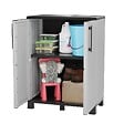 ARTPLAST - Armoire de rangement 2 portes Gris 68x37x90cm - Meuble de rangement Garage Maison Terrasse - vignette