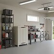 ARTPLAST - Armoire Exterieur Interieur Beige 70 x 47 x 97cm Charge 50kg max - Armoire Garage Buanderie Terrasse Jardin - vignette