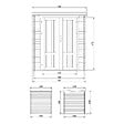 TIMBELA - Abri de Jardin en Bois 3,53 m² TIMBELA M309F1+M309G - vignette