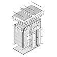 TIMBELA - Abri de Jardin en Bois 2,63 m² TIMBELA M310C1+M310G - vignette