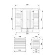TIMBELA - Abri de Jardin en Bois 2,63 m² TIMBELA M310C1+M310G - vignette