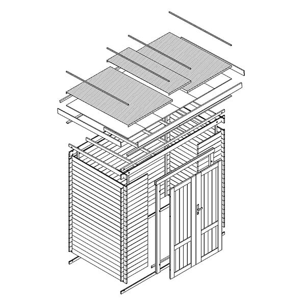 TIMBELA - Abri de Jardin en Bois 2,63 m² TIMBELA M310F1 - large