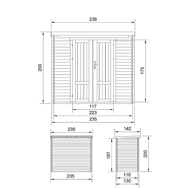 TIMBELA - Abri de Jardin en Bois 2,63 m² TIMBELA M310F1 - large