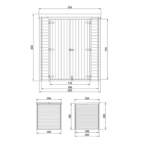 TIMBELA - Abri de Jardin en Bois 3,53 m² TIMBELA M309C1 - large