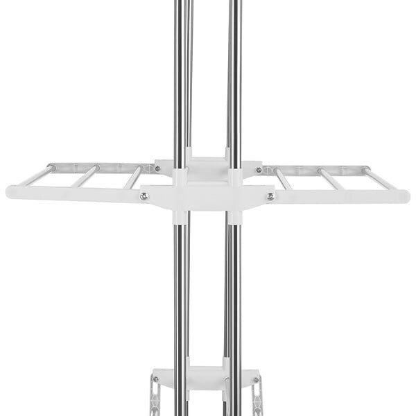 TECTAKE - Séchoir à linge tour pliable 4 étages en métal blanc gris chrome roulettes 125x63x179 cm - large