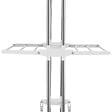 TECTAKE - Séchoir à linge tour pliable 4 étages en métal blanc gris chrome roulettes 125x63x179 cm - vignette