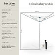 TECTAKE - Séchoir à linge en aluminium gris - vignette