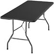 TECTAKE - Table de camping pliable gris anthracite avec poignée de transport résistante aux intempéries 180 x 70 x 74 cm - vignette