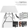 TECTAKE - Table de camping pliable résistante aux intempéries blanche avec poignée de transport 180 x 70 x 74 cm - vignette