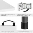 TECTAKE - Table de camping pliable résistante aux intempéries blanche avec poignée de transport 180 x 70 x 74 cm - vignette