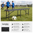 TECTAKE - 2 Bancs de camping pliables places gris anthracite compact serrure sécurité robustes acier thermolaqué et plastique 180 x 27,5 x 42 cm - vignette