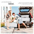 TECTAKE - Lot 2 bancs pliants camping blanc en aluminium charge 500 kg pliables compacts avec mallette - vignette