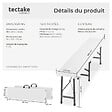 TECTAKE - Lot 2 bancs pliants camping blanc en aluminium charge 500 kg pliables compacts avec mallette - vignette