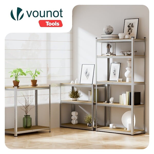 VOUNOT - Etagères de rangement charge lourde robuste à 5 niveaux 90x40x180cm - large