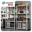 VOUNOT - Etagères de rangement charge lourde robuste à 4 niveaux 80x40x160cm - vignette
