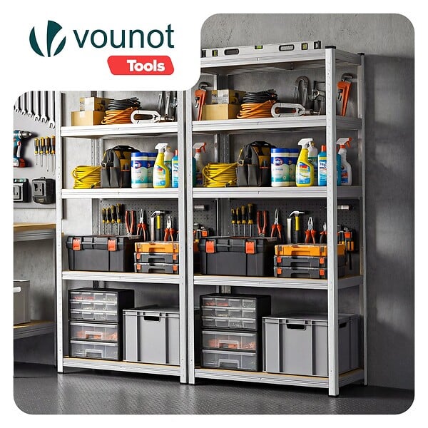 VOUNOT - Etagères de rangement charge lourde robuste à 5 niveaux 70x30x150cm - large