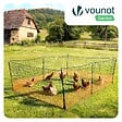 VOUNOT - Kit cloture filet a poules PE avec piquets 12m orange - vignette
