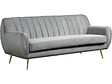 HABITAT ET JARDIN - Canapé fixe en velours "Evans" - 195 x 84 x 82 cm - 3 places - Gris - vignette