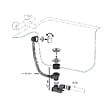WIRQUIN - Vidage complet de baignoire NF à câble finition ABS blanc mat L. 700 mm - vignette