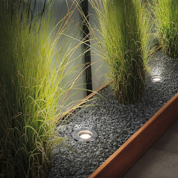 PAULMANN - Encastré de sol Floor Extérieur - Paulmann - 94390 - 230V - D.105mm - max.10W - GU10 - gradable - IP65 - Acier - large