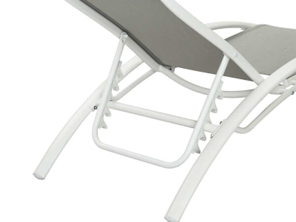 HABITAT ET JARDIN - Bain de soleil en aluminium "Beauty" - Phoenix - Gris - Lot de 2 - large