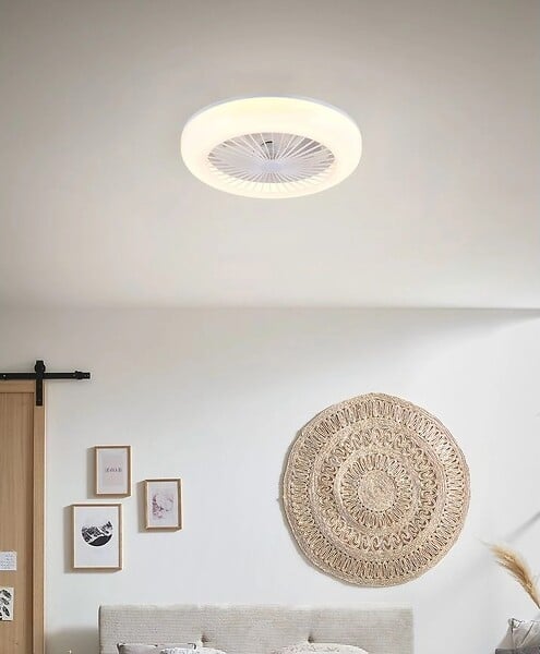 RL - Ventilateur de plafond LED Mora - Blanc - 15W - Diam.45cm - large