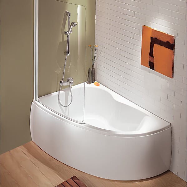 JACOB DELAFON - JACOB DELAFON Pare baignoire,1 volet, courbé Micromega Duo réversible - large