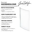 JACOB DELAFON - JACOB DELAFON Pare baignoire,1 volet, courbé Micromega Duo réversible - vignette