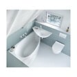 RAVAK - Lavabo asymétrique gain de place Ravak Avocado Comfort 85 x 45 cm, blanc (AVUM01L) - vignette