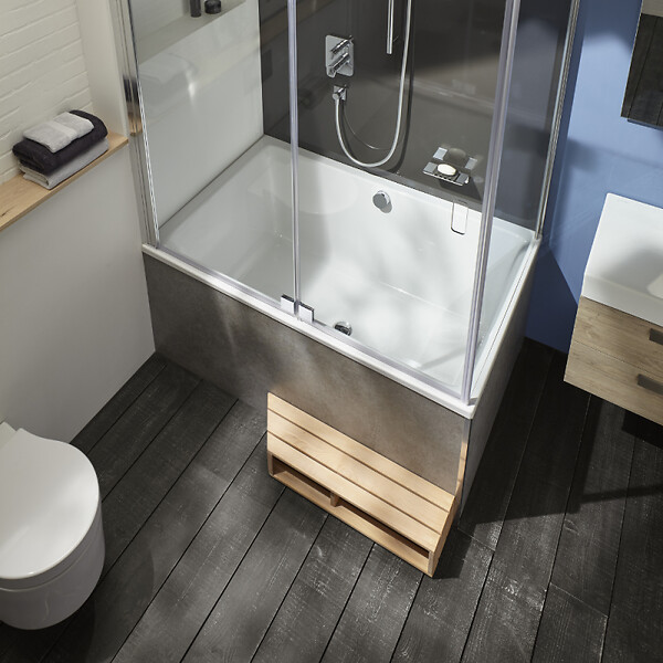 JACOB DELAFON - Marche pied pour baignoire 70 cm Bois - large