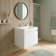 NATUREL - Meuble de salle de bain suspendu 60 x 48 cm avec vasque, blanc brillant, Verona (VERONA60WH) - vignette
