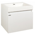 NATUREL - Meuble de salle de bain suspendu 60 x 48 cm avec vasque, blanc brillant, Verona (VERONA60WH) - vignette
