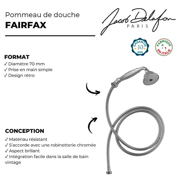 JACOB DELAFON - Douchette 1 jet Fairfax - large