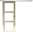 GD MENUISERIES - Porte Coulissante bois Ayous Vitrage transparent H204 x L83 cm, Rail Alu, Coquilles - vignette