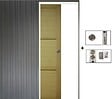GD MENUISERIES - Porte Coulissante bois Ayous 3 Panneaux H204 x L73 cm, Galandage - vignette