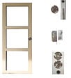 GD MENUISERIES - Porte Coulissante bois Ayous Vitrage transparent H204 x L73 cm, serrure condamnation - vignette