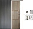 GD MENUISERIES - Porte Coulissante bois Frake 3 Panneaux H204 x L73 cm, Galandage - vignette