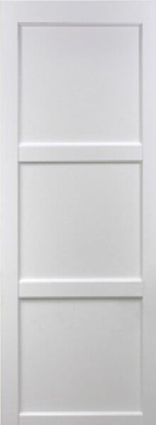 GD MENUISERIES - Porte Coulissante Korya Blanc 3 panneaux H204 x L83 cm, Galandage, kit de finition - large