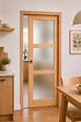 GD MENUISERIES - Porte Coulissante bois Ayous Vitrée H204 x L83 cm, Galandage, kit finition - vignette
