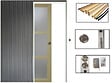 GD MENUISERIES - Porte Coulissante bois Ayous Vitrée H204 x L83 cm, Galandage, kit finition - vignette